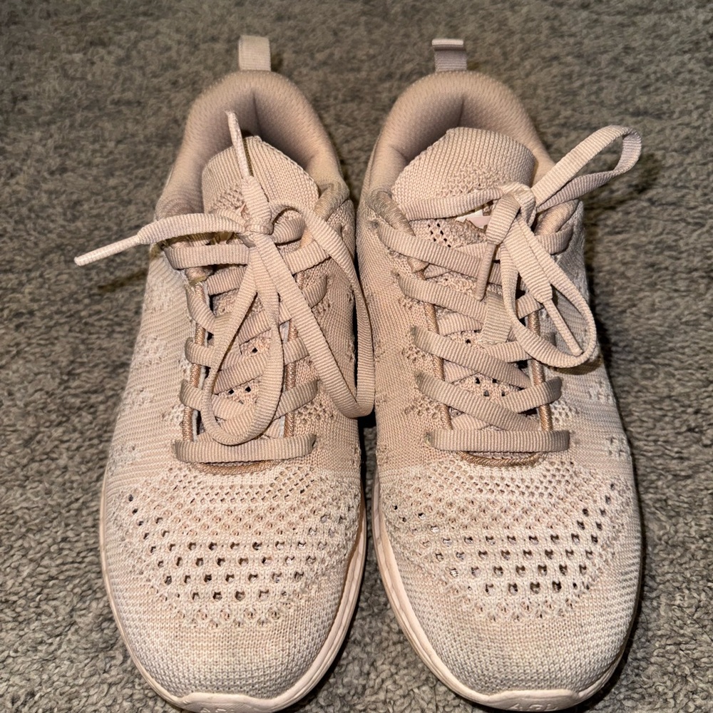 Women's Beige Athletic Sneakers